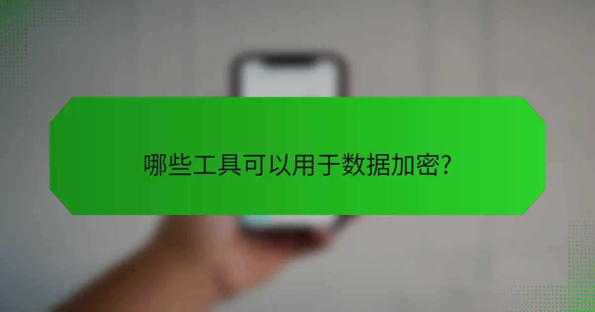哪些工具可以用于数据加密?